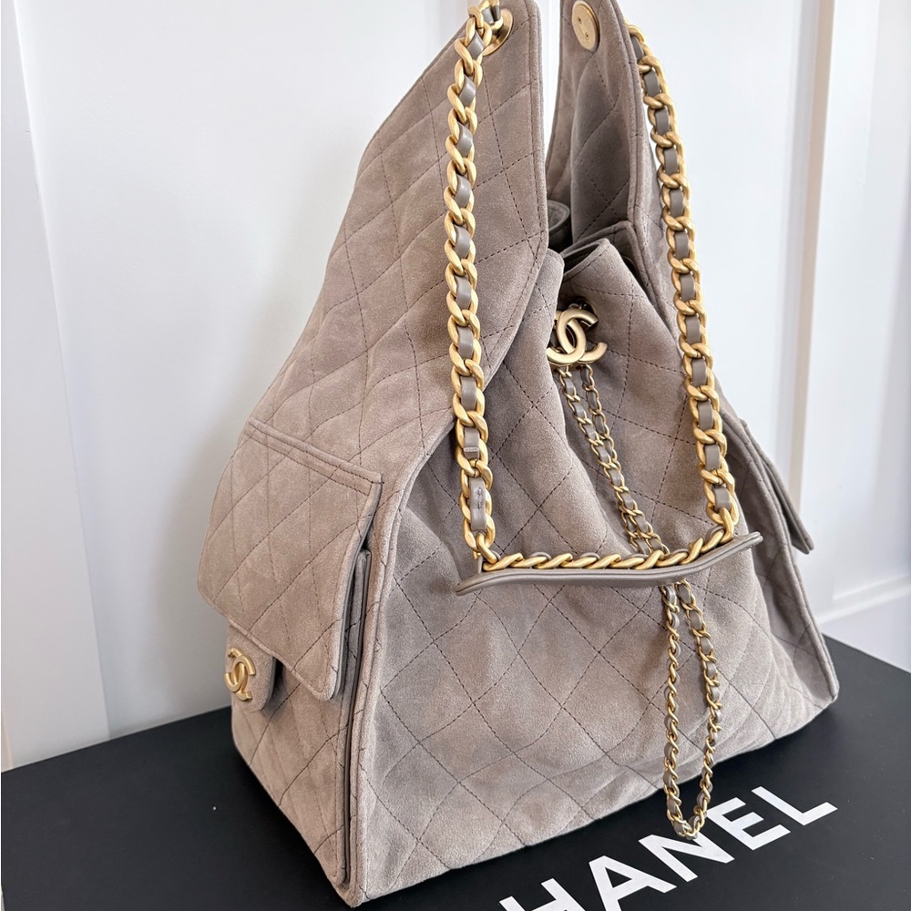 Chanel Taupe Quilted Shoulder Bag - Picture 7 of 7